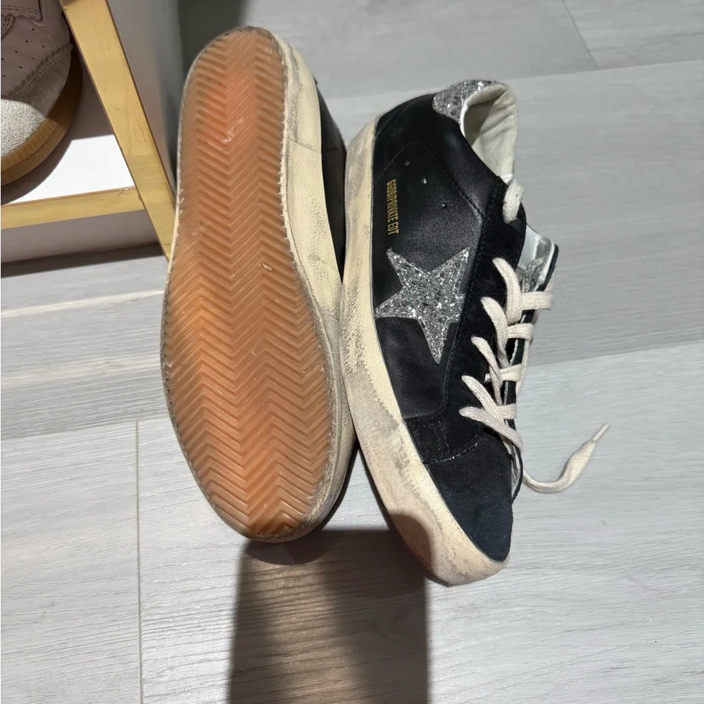 Golden Goose Black and Silver Sneakers - Picture 8 of 13